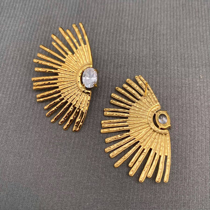 Statement Sun ray Earrings