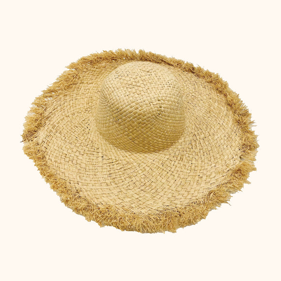 Frayed Wide Brim Hat