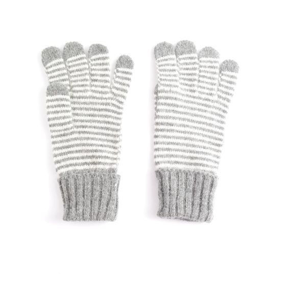 Striped Gloves - Grey