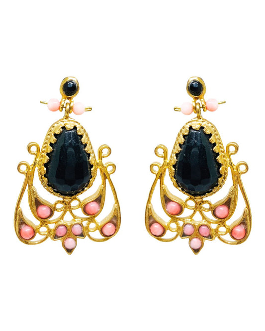 Pendientes Gaudí - Rosa y Ciruela