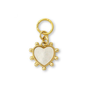 Charm de corazón de nácar