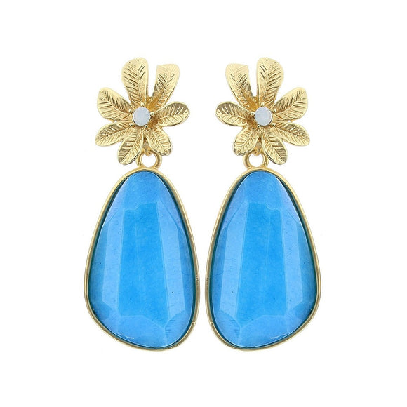 Turquoise flower earrings