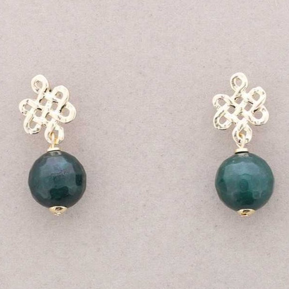 Dark Green twist Earrings