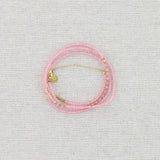 Fine Pink and Gold bead necklace