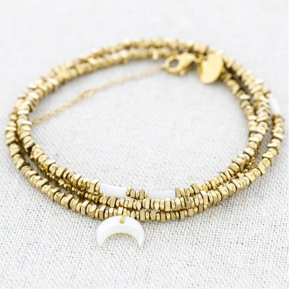 Collar/Pulsera de acero dorado