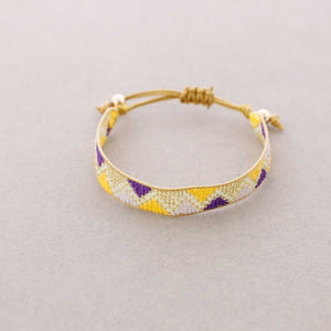 Bracelet de perles violettes