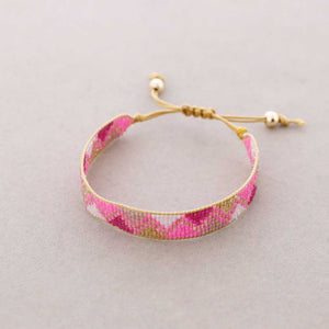 Bracelet de perles roses