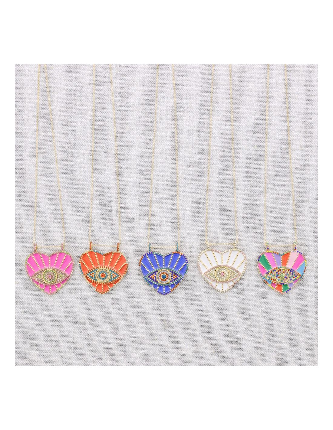 Collar de cuentas multicolor