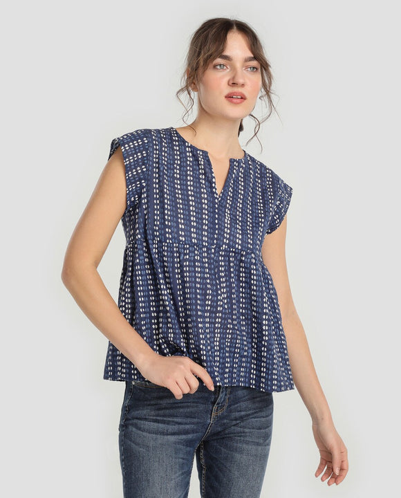Printed cotton Top