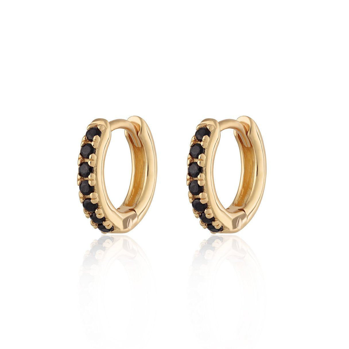 Huggies with Black stones