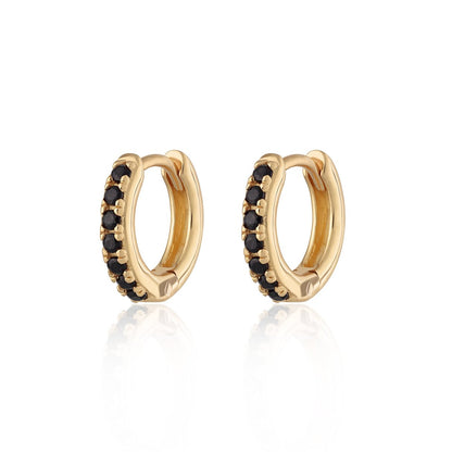 Huggies with Black stones