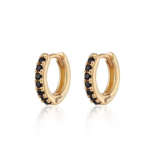 Huggies with Black stones