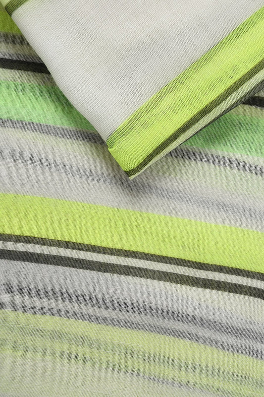 Neon yellow and grey and green stripe scarf/sarong