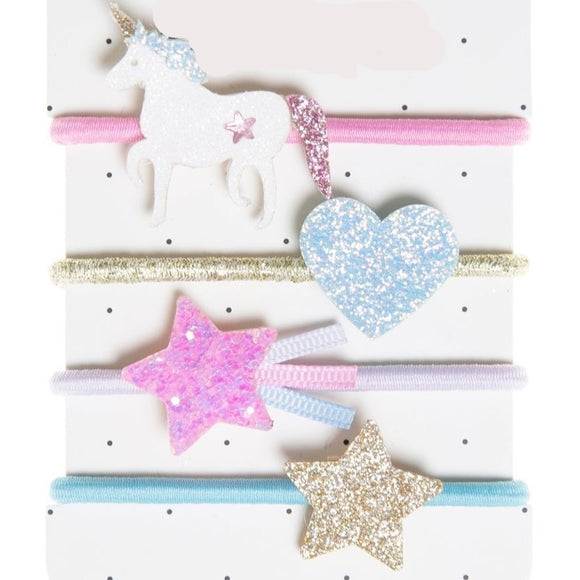 Kids Hair Ties - Glitter Unicorn