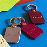Boob Key Ring - Burgundy
