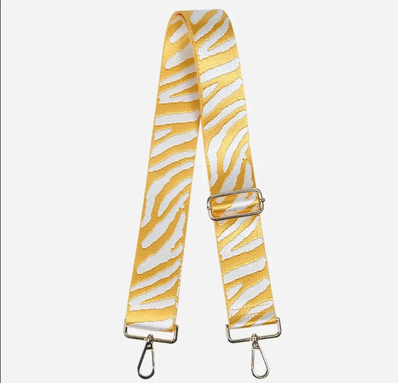 Yellow Zebra bag strap