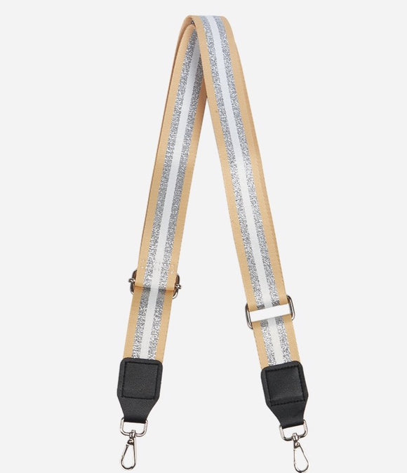 Bag strap - Silver/Gold Stripe