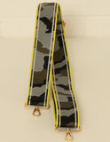 Wide Bag strap - Camo with Yellow
