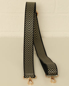 Bag strap - Gold Chevron