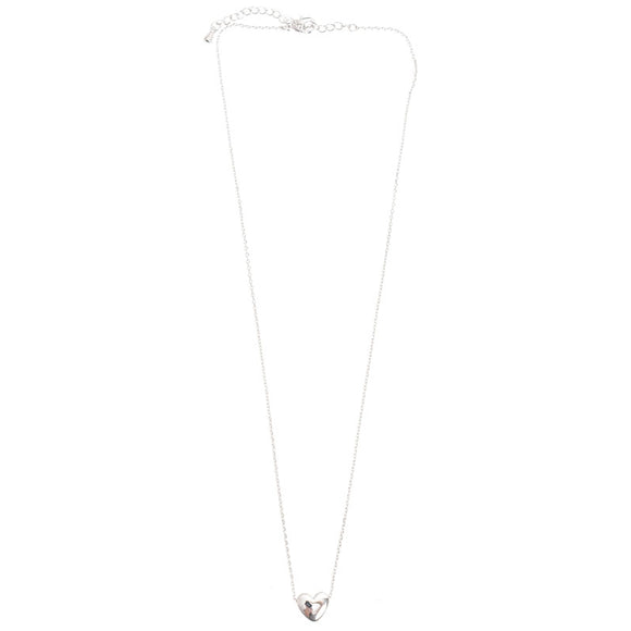 Delicate Heart Necklace - Silver