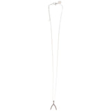 Delicate Wishbone Necklace - Silver