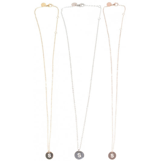 Fine Initial Disc Necklaces