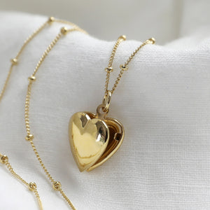 Fine Gold Necklace with a  Heart locket