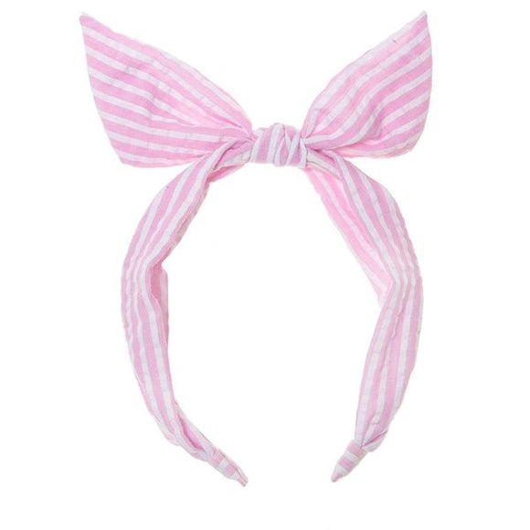 Kids Headband - candy pink stripe