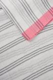 Pink and Grey triple stripe scarf/sarong