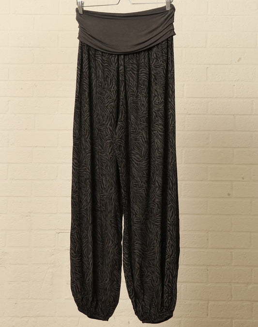 Grey Printed Hareem trousers