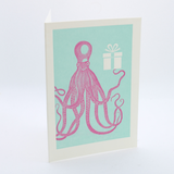 Card - Octopus with Gift