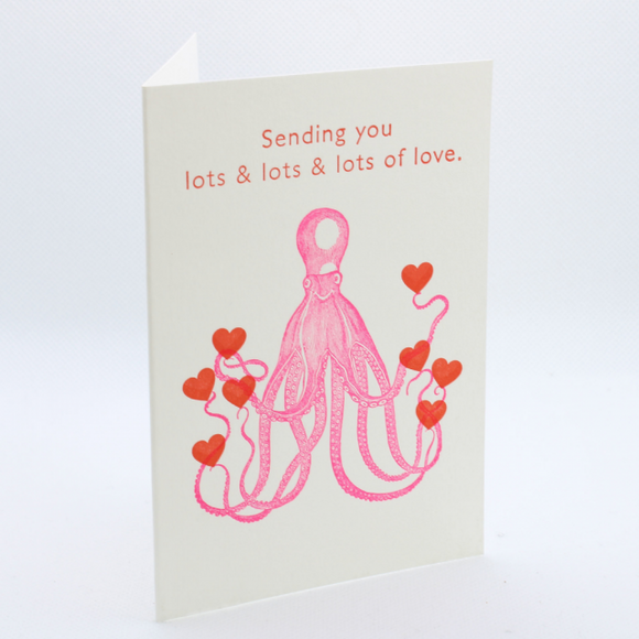 Card - Octopus and Hearts
