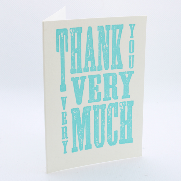 Card - Thank you very very much - Blue