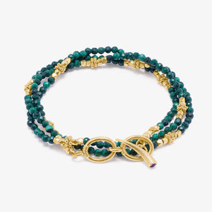 Malachite Wrap bracelet or Necklace