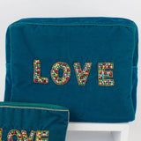 Bolso de terciopelo con cuentas - LOVE