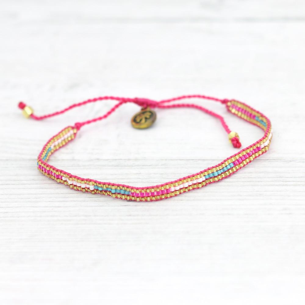 Pulseras de playa con cuentas