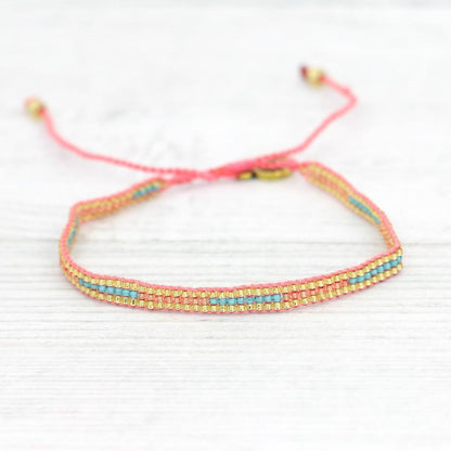 Pulseras de playa con cuentas