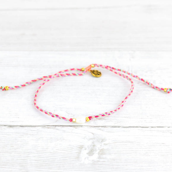 Plaited anklet with Pearl