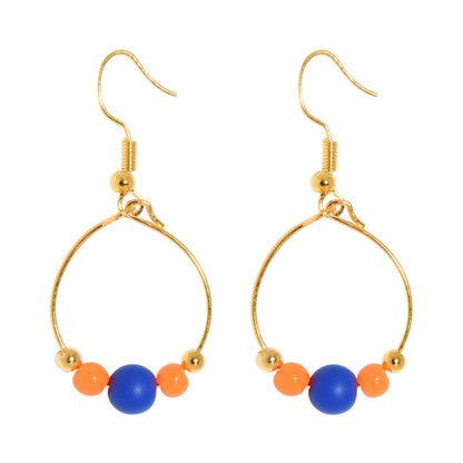 BOUCLES D'OREILLES BOPPER - BLEU/ORANGE
