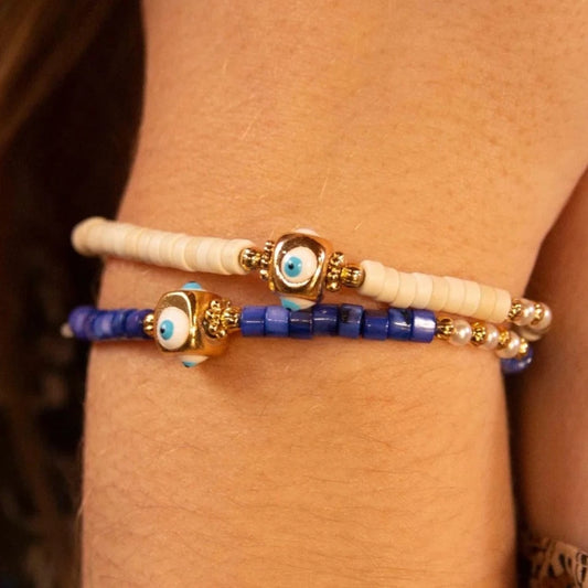 Cream Eye bracelet