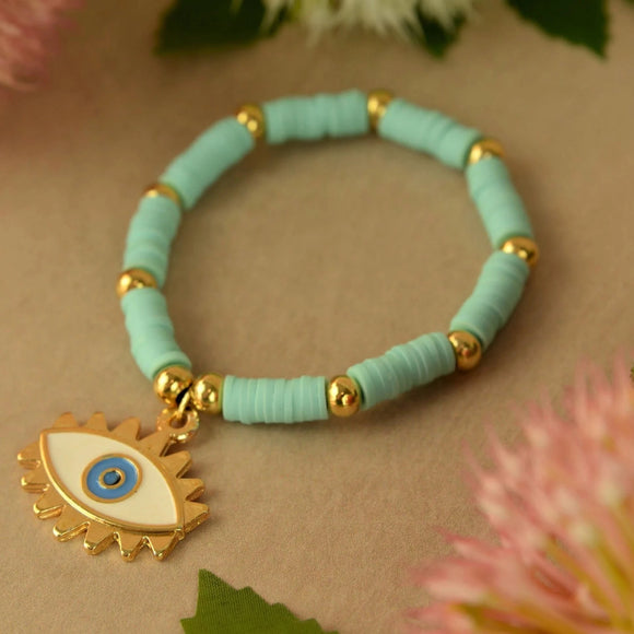 Turquoise and Eye bracelet