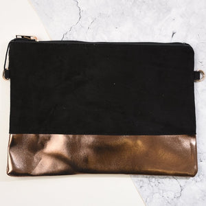 Black and Metallic Clutch Bag