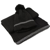 Black/Silver Scarf and Hat
