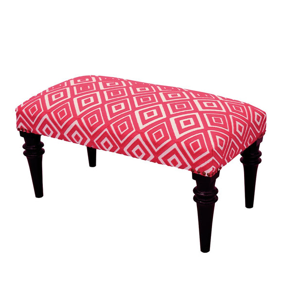 Neon Red Embroidered bench