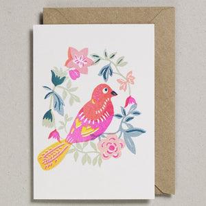 Tropical Bird Riso Print Card
