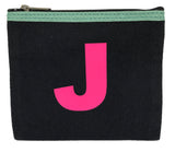 Alphabet Purse - Grey and Neon Pink