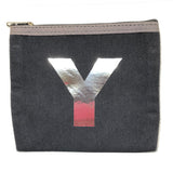 Alphabet Purse - Grey and Silver