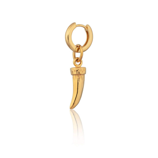 Gold Tusk Huggie Earring (Single)