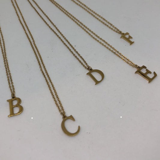 Initial Necklaces - Gold