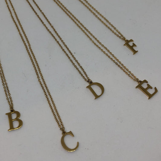 Initial Necklaces - Gold